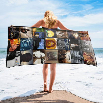 Jackson Browne Beach Towel – Album Cover Collage Classic Rock Towel