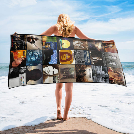 Jackson Browne Beach Towel – Album Cover Collage Classic Rock Towel