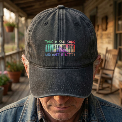 The Beatles Accent Cap – “Take a Sad Song” Piano Lyric Design ( With Box )