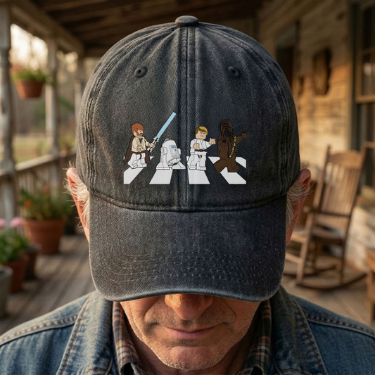 Star Wars Abbey Road Dad Cap – Obi-Wan, Luke, R2-D2 & Chewbacca Walk Design ( With Box )