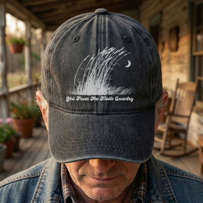 Bob Dylan Girl From The North Country Folk Lyrics Music Merch Denim Cap – Retro Vintage Dad Cap Gift For Dad (With Box)