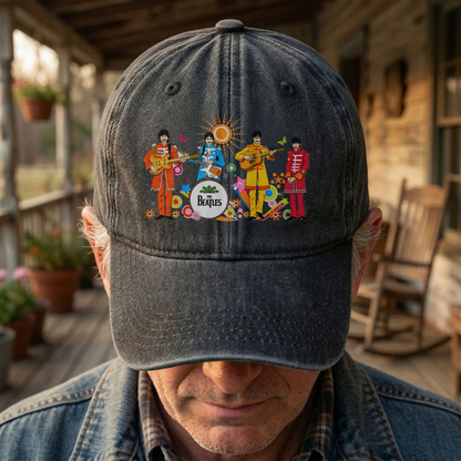 Sgt. Pepper's Lonely Hearts Club Band Denim Cap – The Beatles Merch Gift for Dad (With Box)