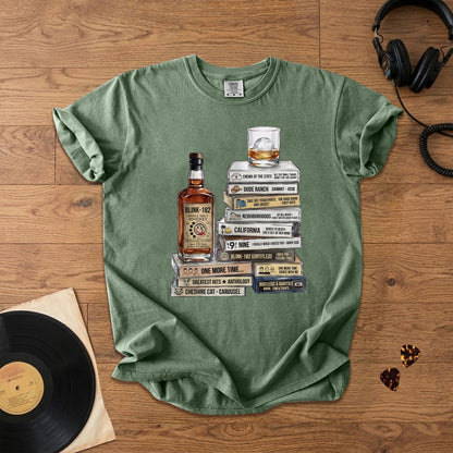 Blink-182 Cassette Album Collection T-Shirt – Retro Rock Music Blink-182 Merch Tee