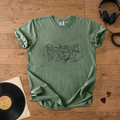 The Beatles The White Album Sketch Faces  T-Shirt – Retro Music Band Merch Tee