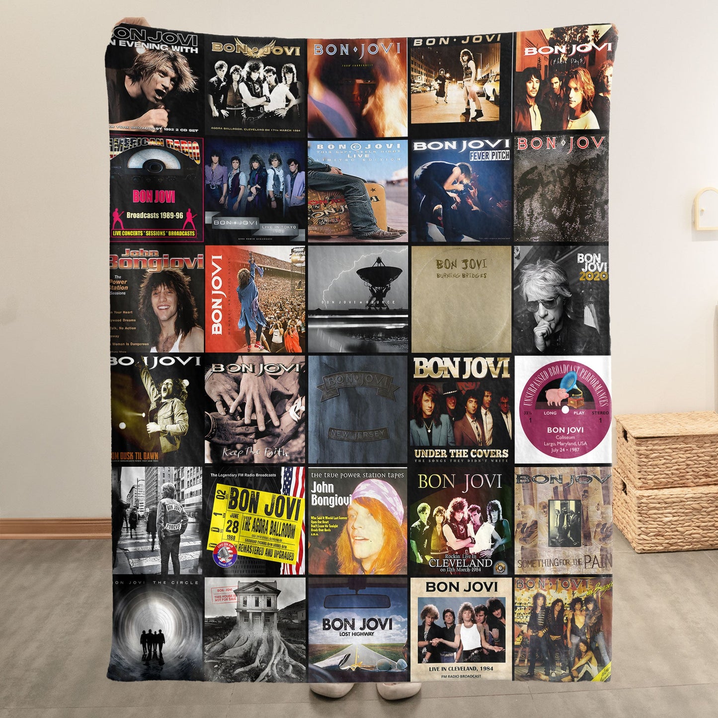 Bon Jovi Sherpa Blanket – A Warm Throwback to Rock Anthems That Never Faded