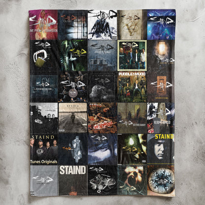 Staind Sherpa Blanket – Iconic Album Cover Collage for Rock Fans