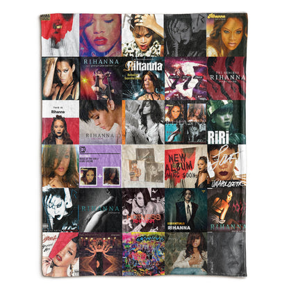 Rihanna Sherpa Blanket – A Bold, Iconic Tribute for True Navy Fans