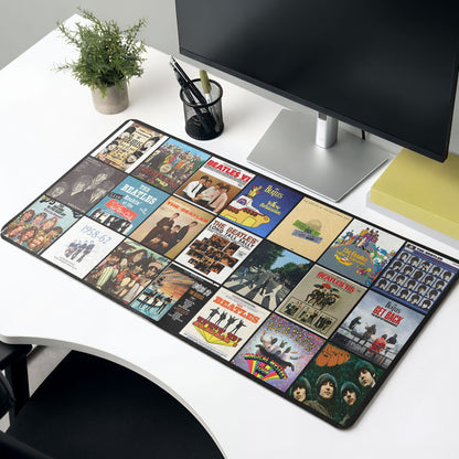 The Beatles Album Collage Print Desk Mat – Non-slip Office Gift Keyboard Pad Birthday Gift For Music Lovers