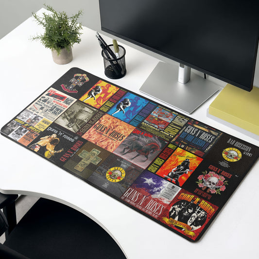 Guns N' Roses Album Covers Collage Desk Mat – Non-slip Office Gift Keyboard Pad Birthday Gift For Music Lovers