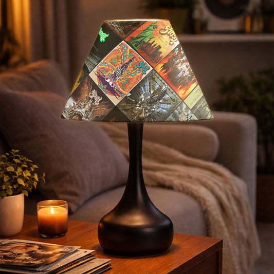 Ghost Table Lamp – Cylinder & Pyramid Design Occult Rock Decor
