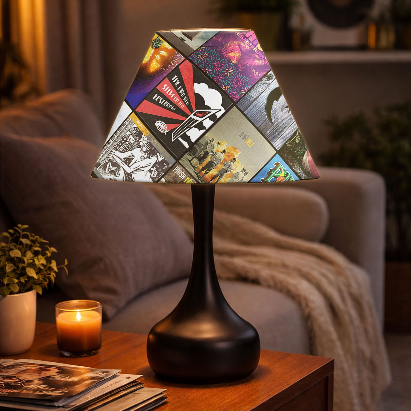 Phish Table Lamp – Cylinder & Pyramid Design Music Decor