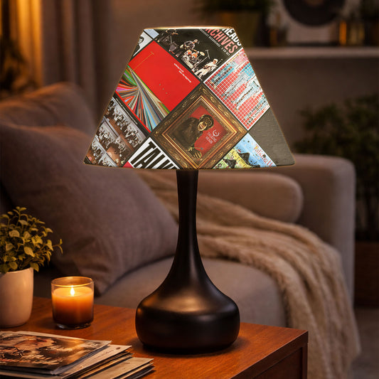 Talking Heads Table Lamp – Cylinder & Pyramid Design Music Decor