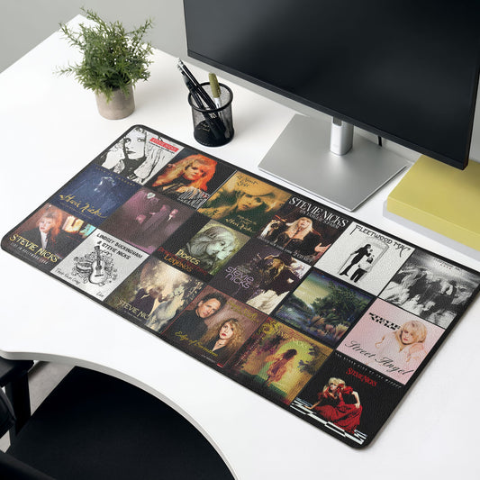 Stevie Nicks Fleetwood Mac Album Covers Collage Desk Mat – Non-slip Office Gift Keyboard Pad Birthday Gift For Music Lovers