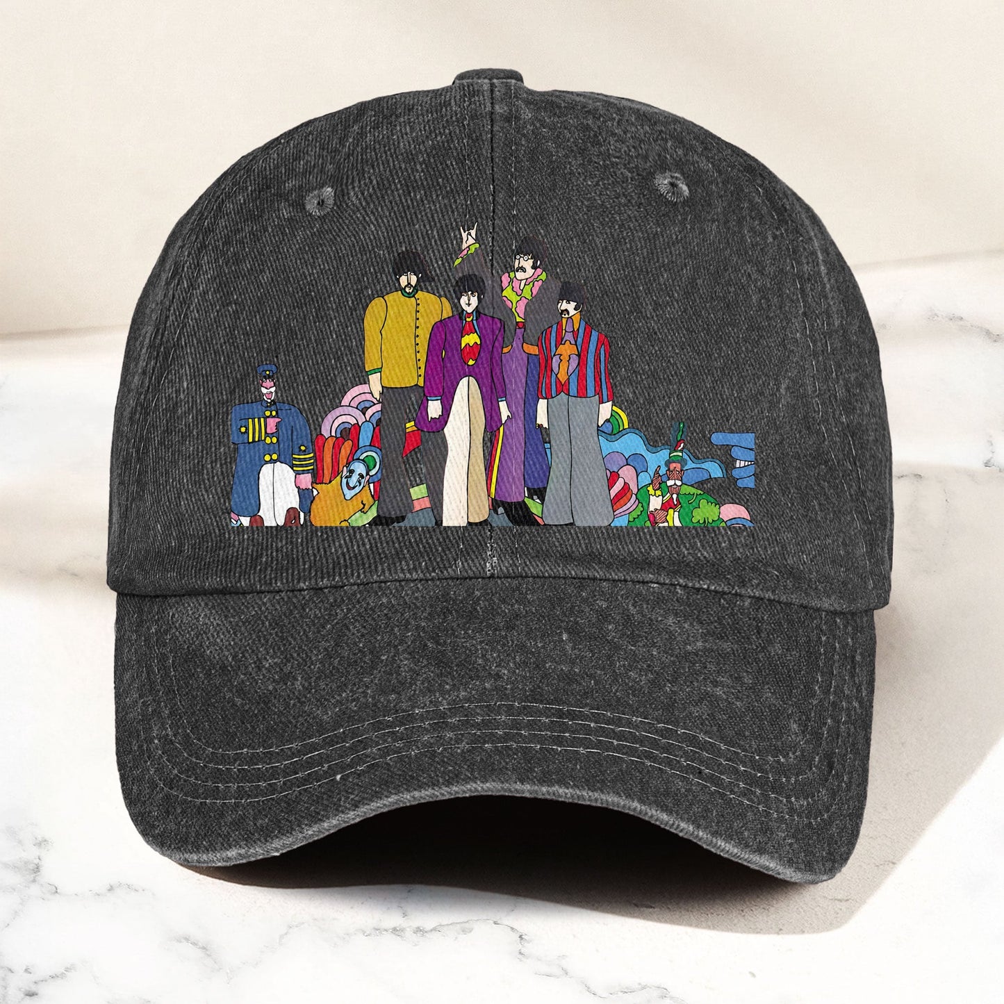 The Beatles Denim Dad Cap – Sgt. Pepper’s Lonely Hearts Club Band Design (With BOX)