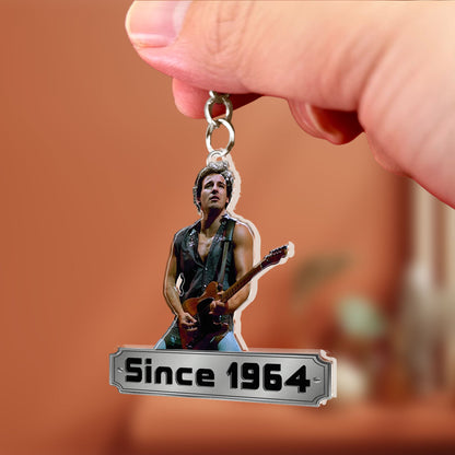 Bruce Springsteen Since 1964 Acrylic Keychain – Double-Sided Print Rock Music Fan Gift