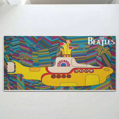The Beatles Band Cartoon Yellow Submarine Desk Mat – Non-slip Office Gift Keyboard Pad Birthday Gift For Music Lovers
