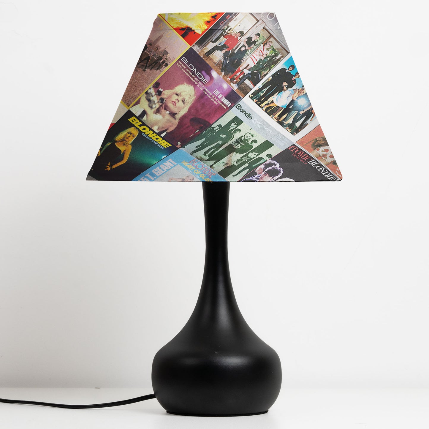 Blondie Table Lamp – Retro New Wave Album Cover Collage Decor