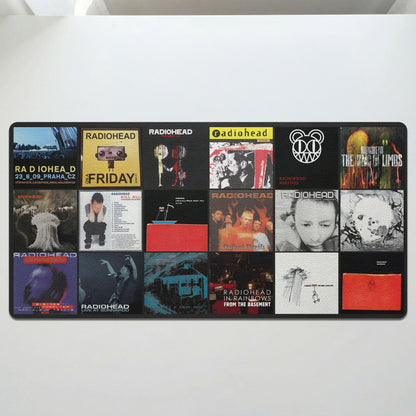 Radiohead Album Covers Collage Desk Mat – Non-slip Office Gift Keyboard Pad Birthday Gift For Music Lovers