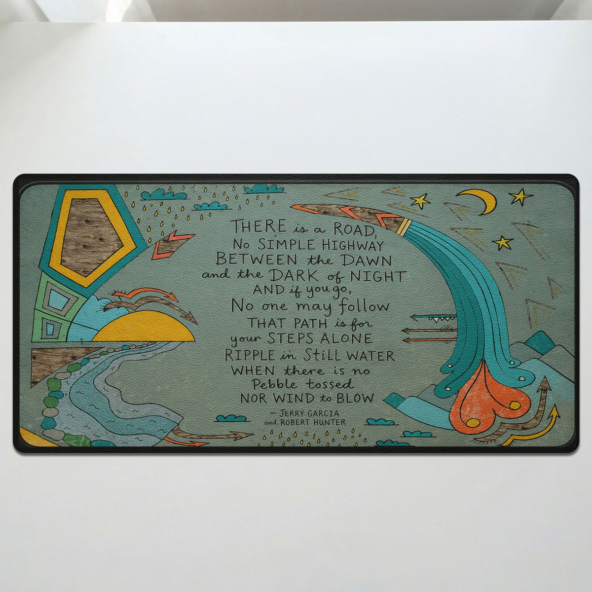 Grateful Dead Ripple Lyrics Desk Mat – Non-slip Office Gift Keyboard Pad Birthday Gift For Music Lovers