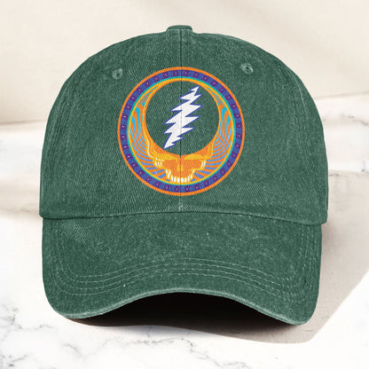 Grateful Dead Denim Dad Cap – Steal Your Face Skull Design (With BOX)