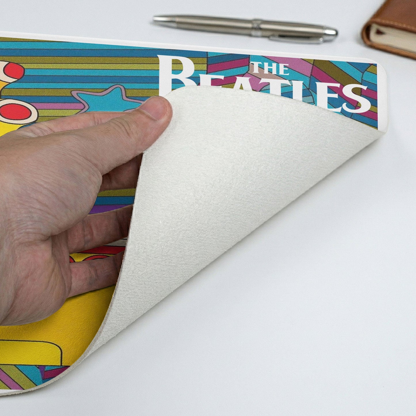 The Beatles Band Cartoon Yellow Submarine Desk Mat – Non-slip Office Gift Keyboard Pad Birthday Gift For Music Lovers