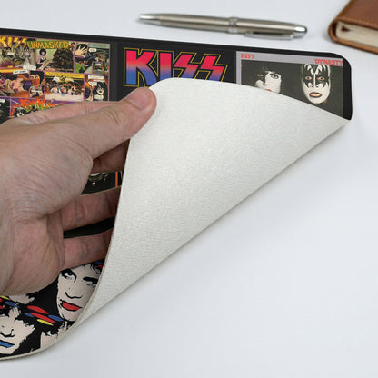 KISS Band Rock N Roll Album Covers Collage Desk Mat – Non-slip Office Gift Keyboard Pad Birthday Gift For Music Lovers
