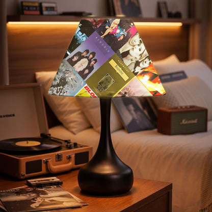 Blondie Table Lamp – Retro New Wave Album Cover Collage Decor