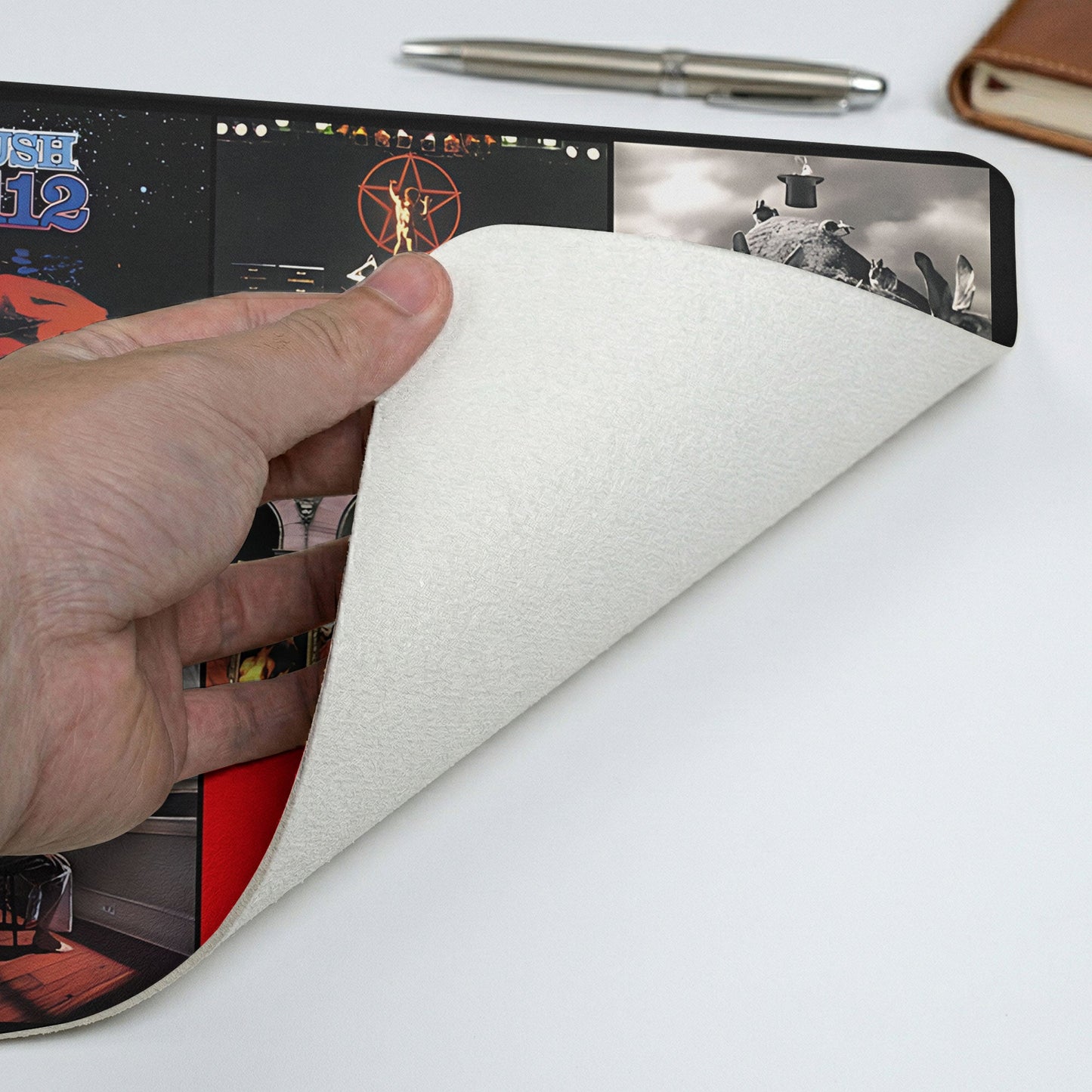 Rush Band Album Covers Collage Desk Mat – Non-slip Office Gift Keyboard Pad Birthday Gift For Music Lovers