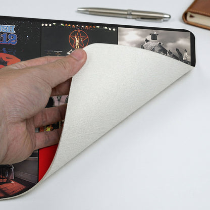 Rush Band Album Covers Collage Desk Mat – Non-slip Office Gift Keyboard Pad Birthday Gift For Music Lovers