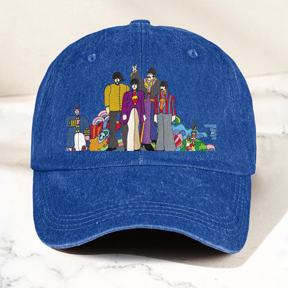 The Beatles Denim Dad Cap – Sgt. Pepper’s Lonely Hearts Club Band Design (With BOX)
