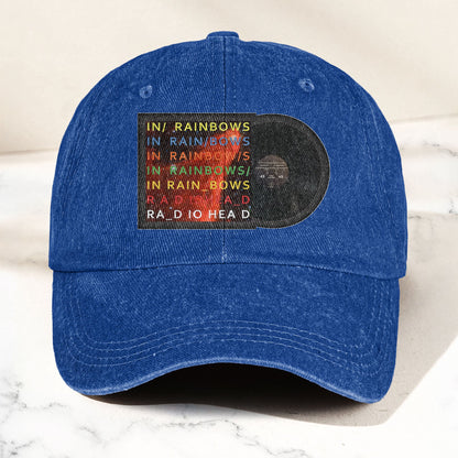 Radiohead In Rainbows Denim Dad Cap – Vintage Washed Alternative Rock Hat