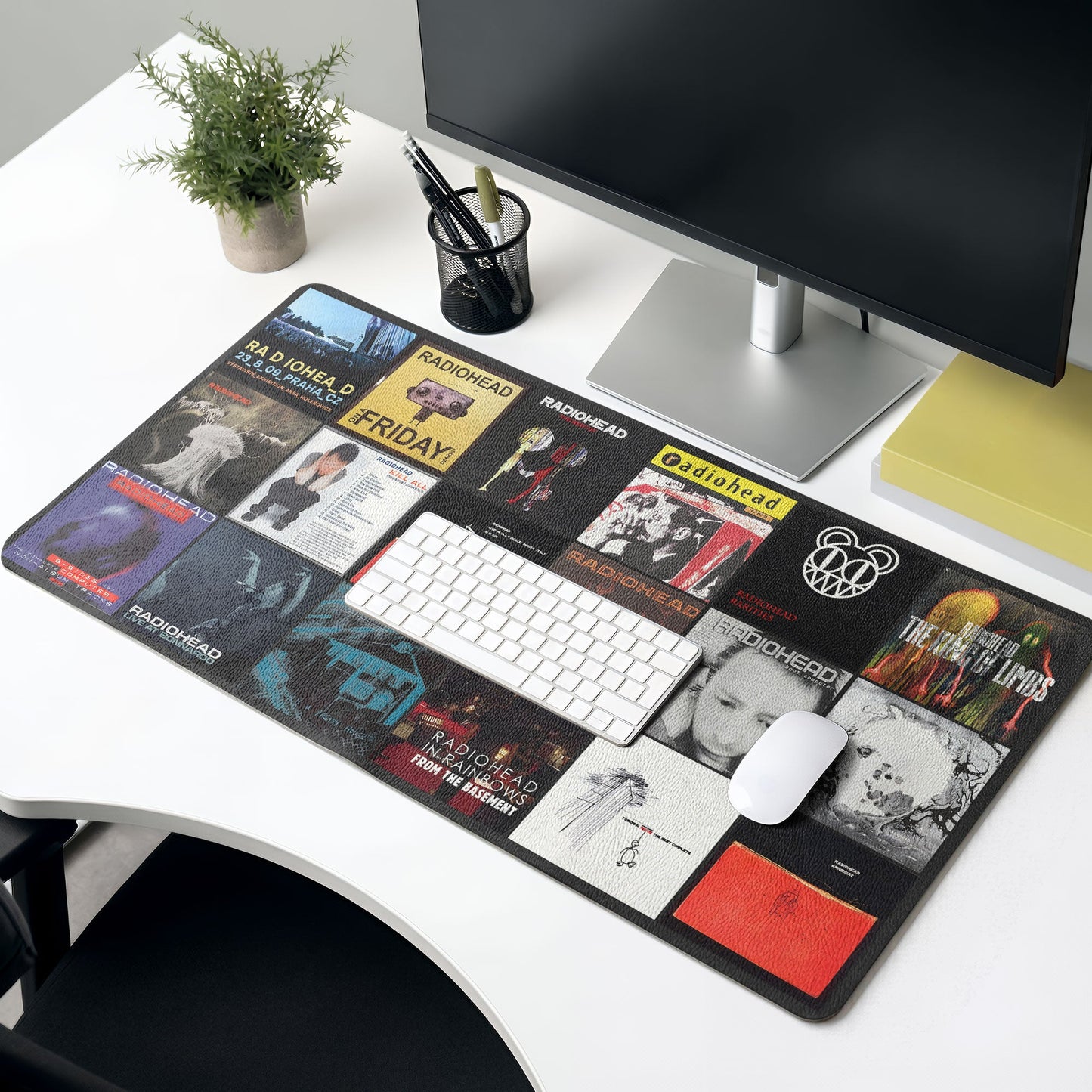 Radiohead Album Covers Collage Desk Mat – Non-slip Office Gift Keyboard Pad Birthday Gift For Music Lovers