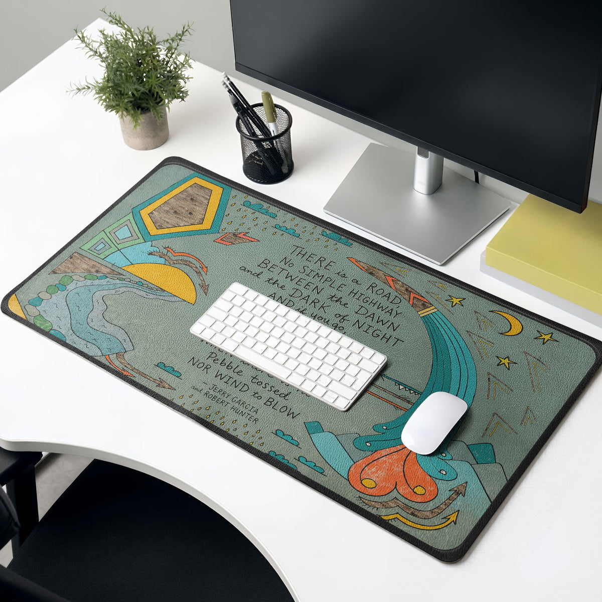 Grateful Dead Ripple Lyrics Desk Mat – Non-slip Office Gift Keyboard Pad Birthday Gift For Music Lovers