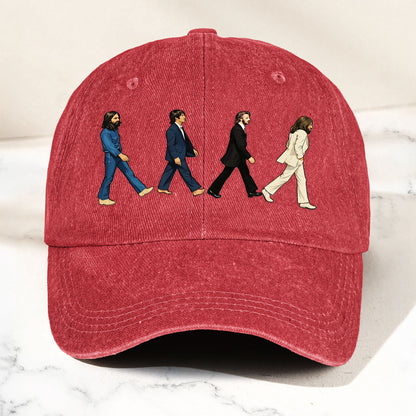 Abbey Road Denim Dad Cap – Iconic Walk Design ( With BOX)