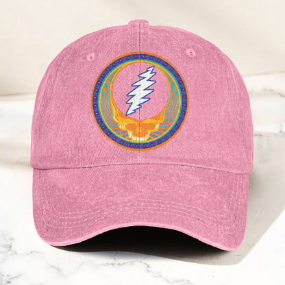 Grateful Dead Denim Dad Cap – Steal Your Face Skull Design (With BOX)