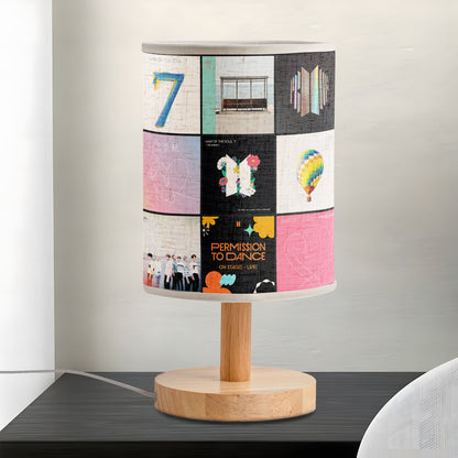 BTS Album Collage Fabric Lamp – Iconic Discography Table Light