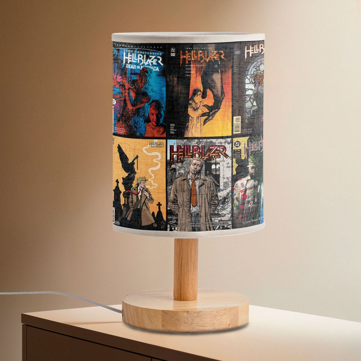 Hellblazer Table Lamp – John Constantine Comic Night Light for Bedroom & Desk Decor