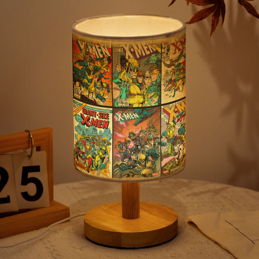 X-Men Comic Table Lamp – Vintage Marvel Superhero Night Light for Bedroom & Desk Decor