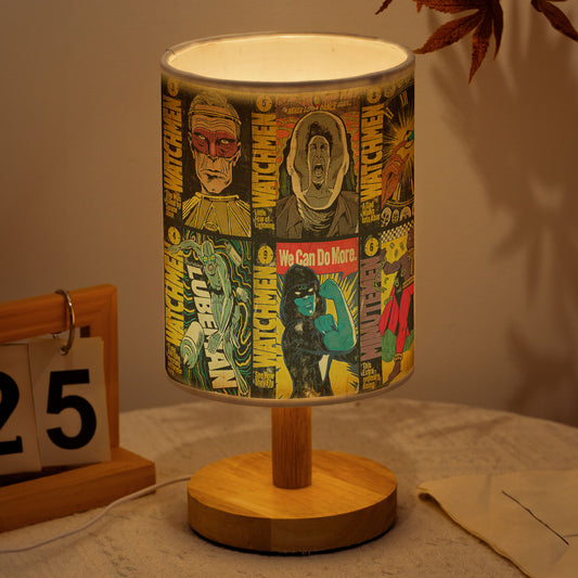 Watchmen Comic Table Lamp – Vintage Superhero Night Light for Bedroom & Desk Decor