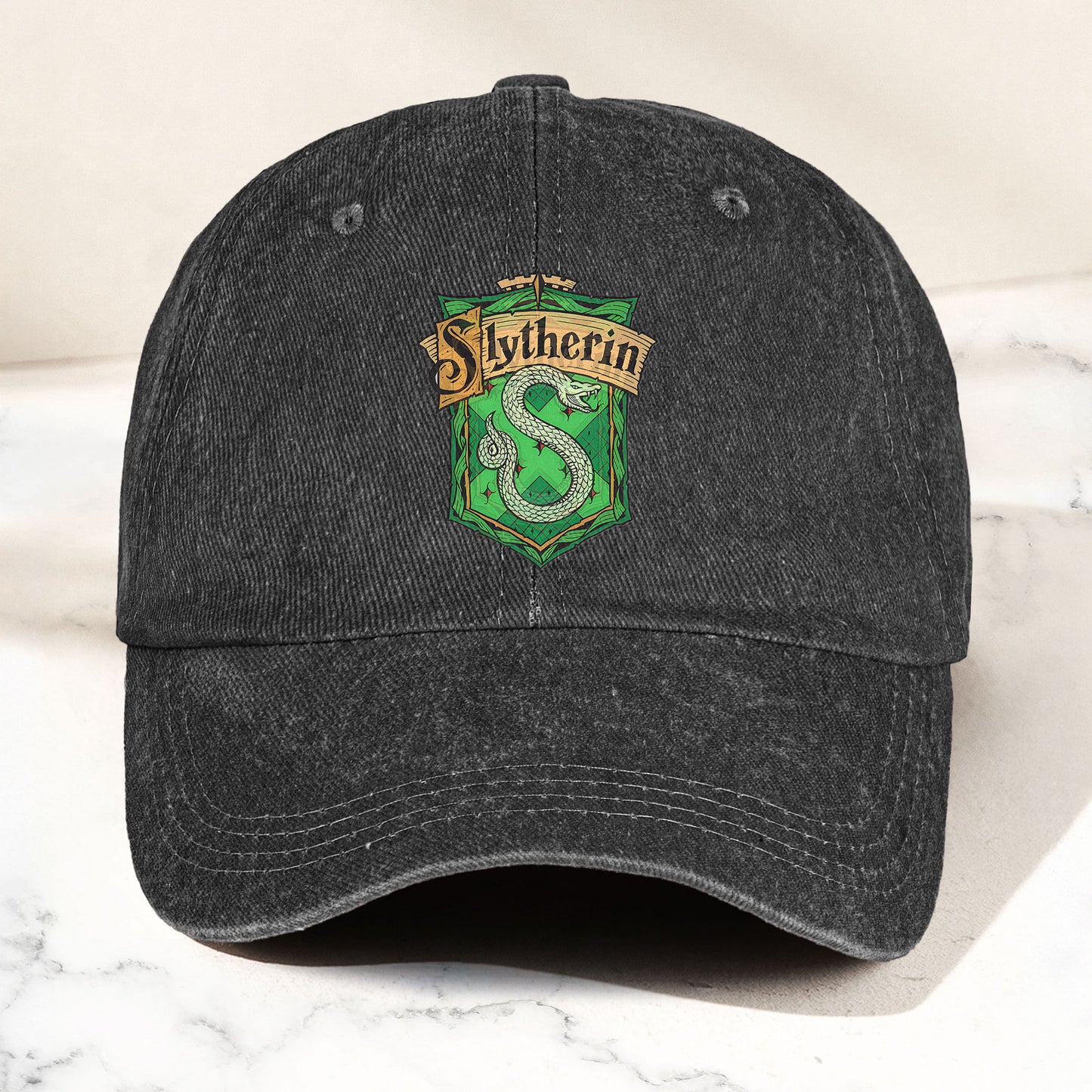 Slytherin Logo Baseball Cap – Wizard House Crest Hat