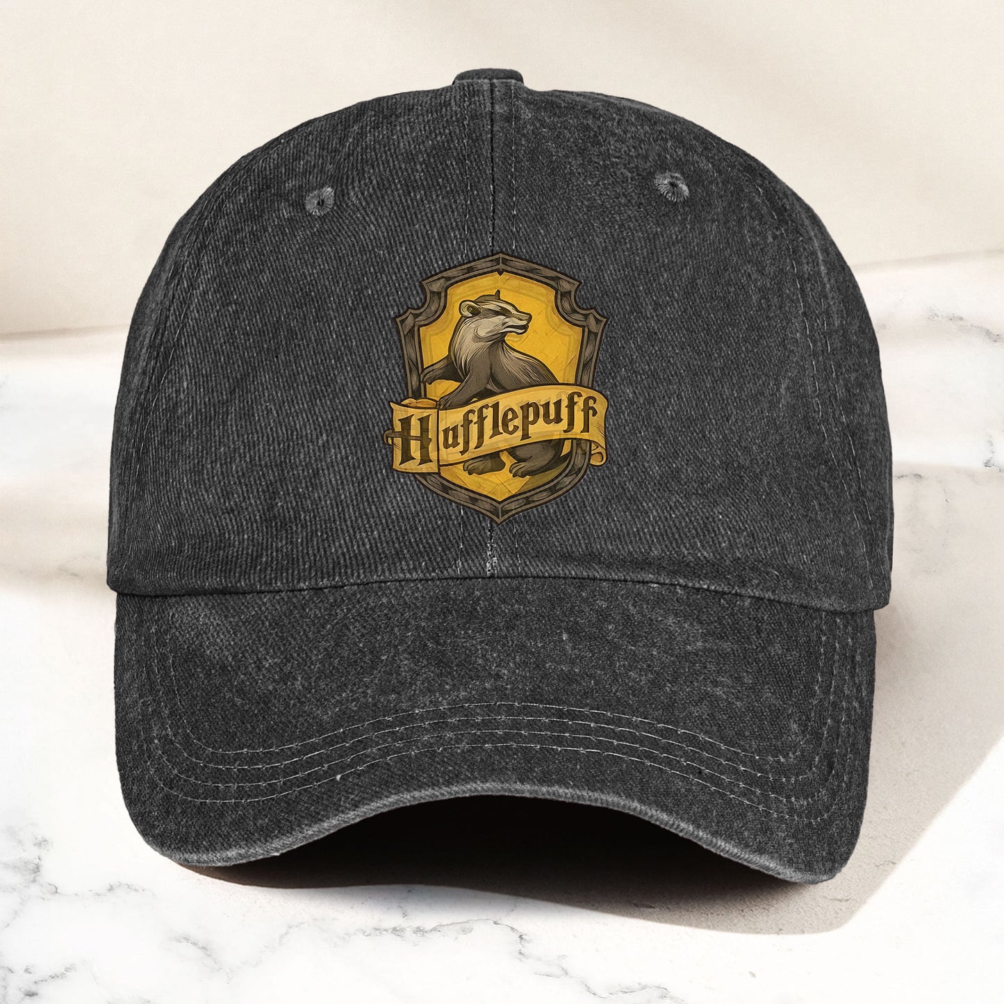 Hufflepuff Logo Baseball Cap – Wizard House Crest Hat