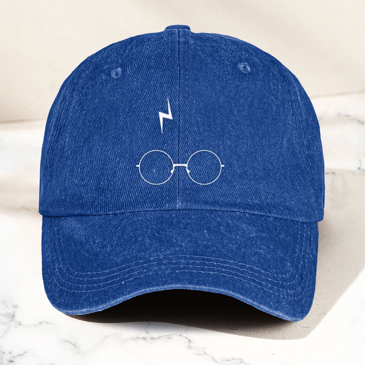 Minimalist Wizard Glasses & Lightning Bolt Cap