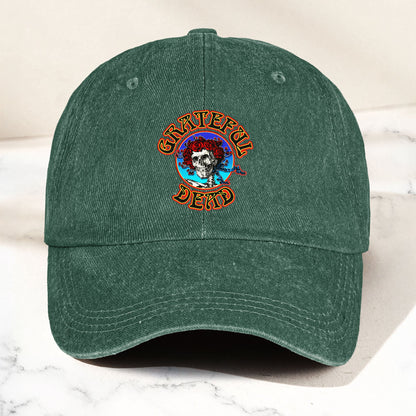 Grateful Dead Denim Dad Cap – Skull & Roses Classic Design ( With BOX)