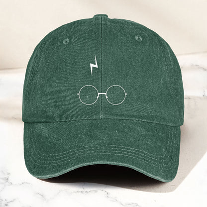 Minimalist Wizard Glasses & Lightning Bolt Cap