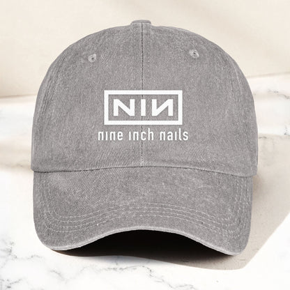Nine Inch Nails Denim Dad Cap – Classic NIN Logo Design ( With BOX)