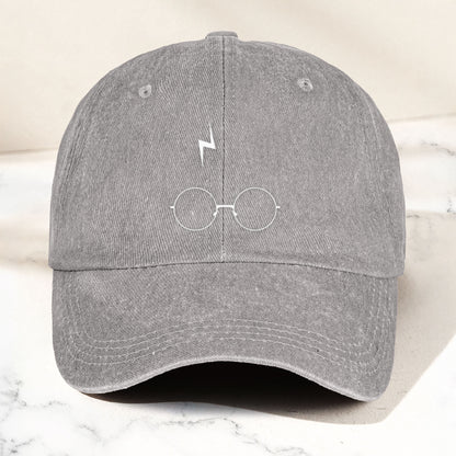 Minimalist Wizard Glasses & Lightning Bolt Cap