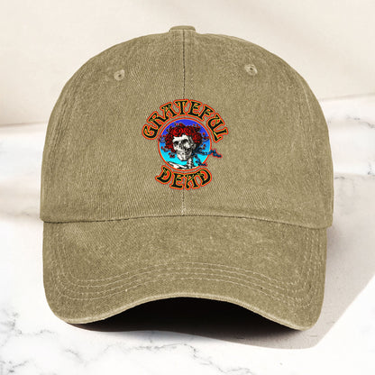 Grateful Dead Denim Dad Cap – Skull & Roses Classic Design ( With BOX)