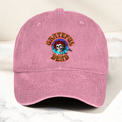 Grateful Dead Denim Dad Cap – Skull & Roses Classic Design ( With BOX)