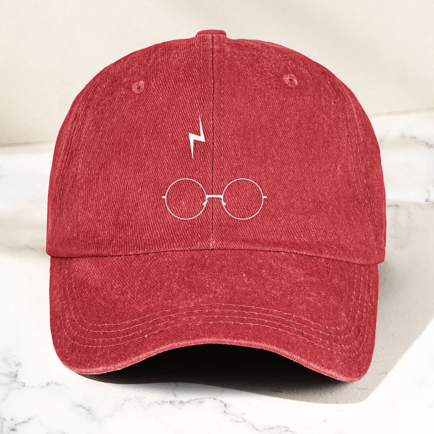 Minimalist Wizard Glasses & Lightning Bolt Cap