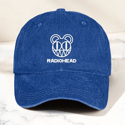 Radiohead Denim Dad Cap – Modified Bear Logo Design ( With BOX)
